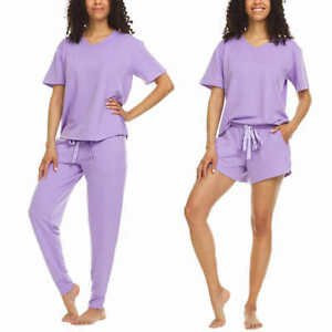 Flora Nikrooz Womens French Terry 3 Pieces Lounge Set | Walmart (US)