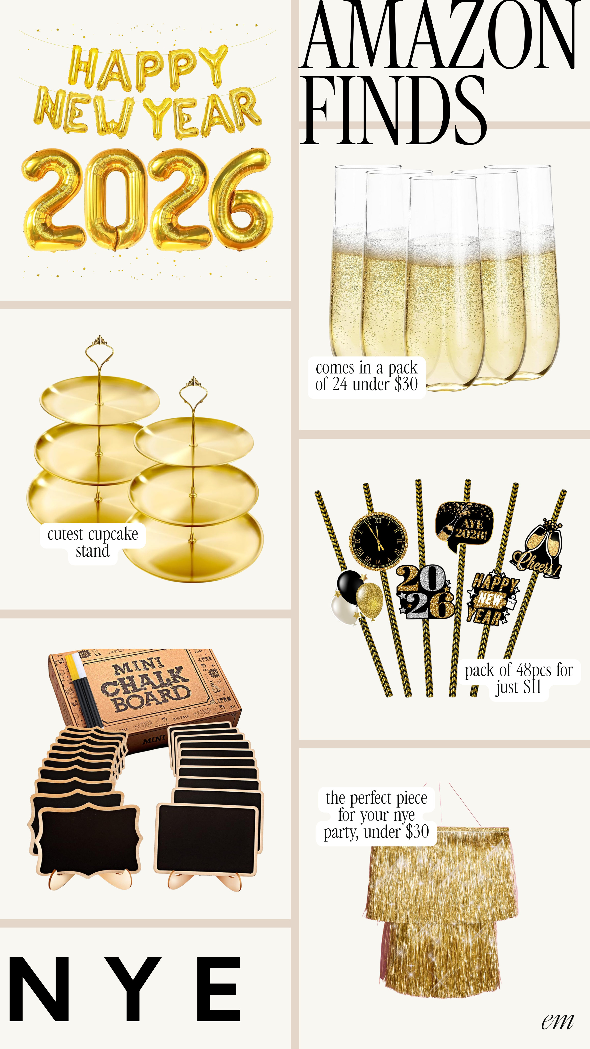 Amazon finds for NYE!

amazon finds, hosting finds, new years 

 #LTKHoliday #LTKSeasonal