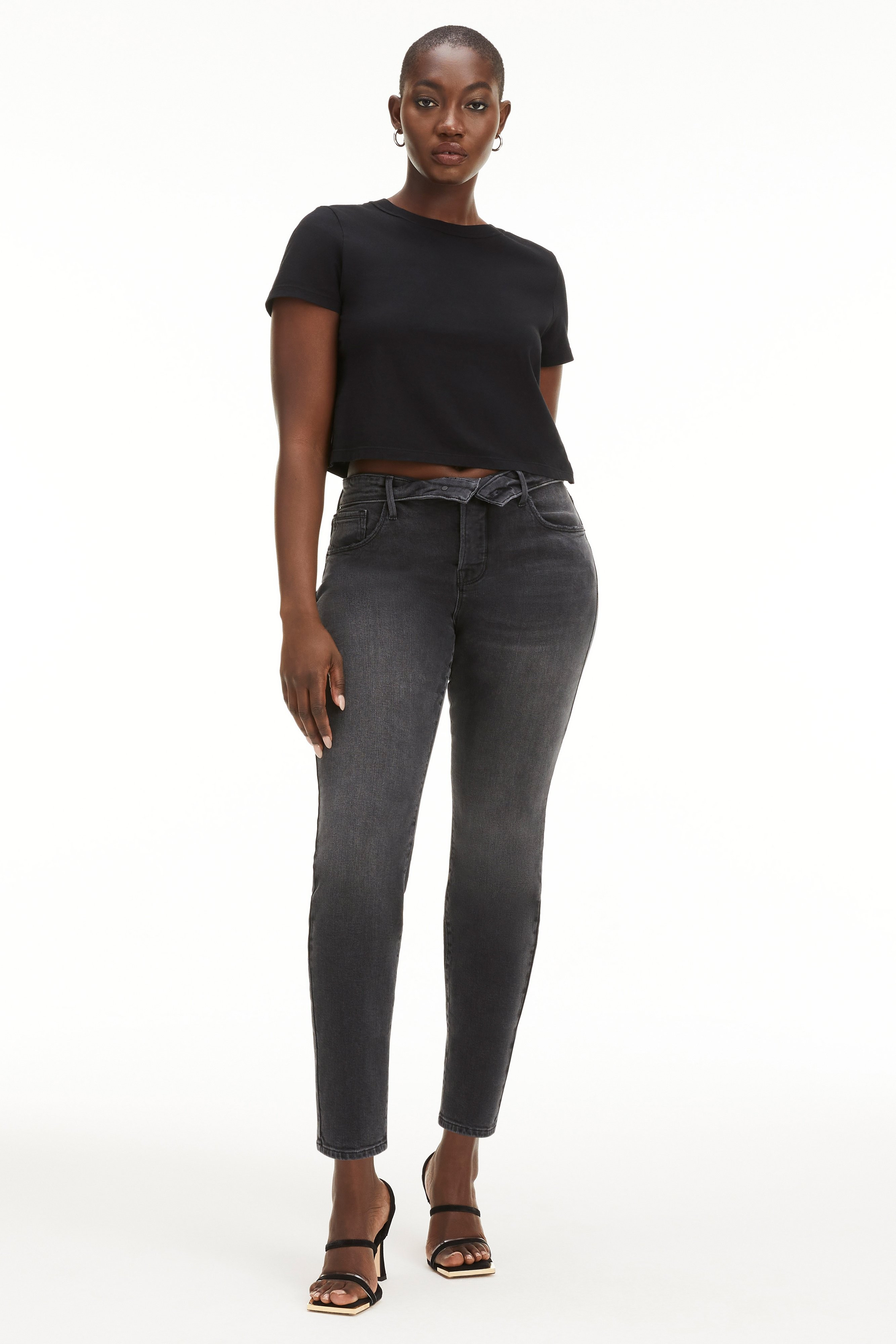 GOOD VINTAGE FOLD OVER WAIST | BLACK220 | Good American