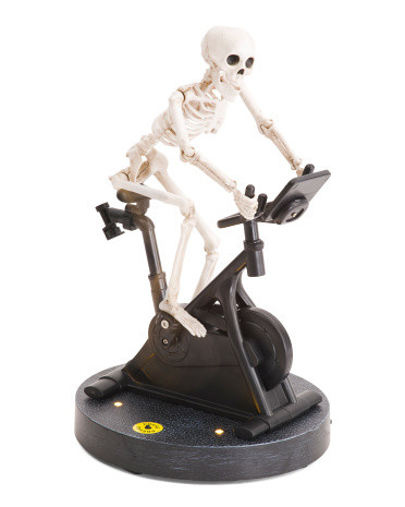 Led Animatronic Skeleton On Spin Bike | TJ Maxx