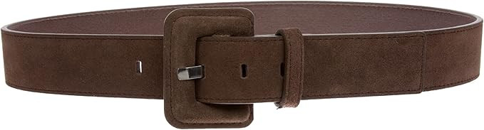 beltiscool 1 1/2" Inch Stitching-Edged Suede Leather Belt | Amazon (US)