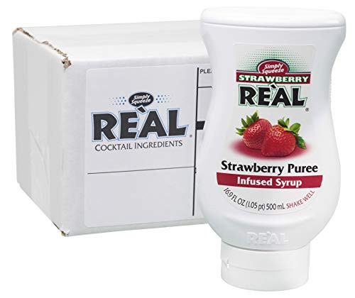 Strawberry Reàl, Strawberry Puree Infused Syrup, 16.9 FL OZ Squeezable Bottle (Pack of 1) | Amazon (US)