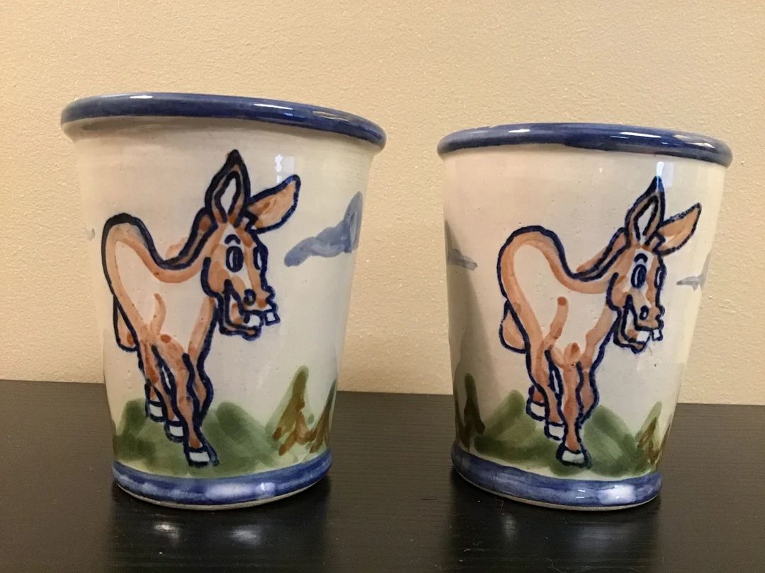 Set of 2 Louisville Stoneware Mint Julep Cups featuring Silly Horse or Donkey - Etsy | Etsy (US)