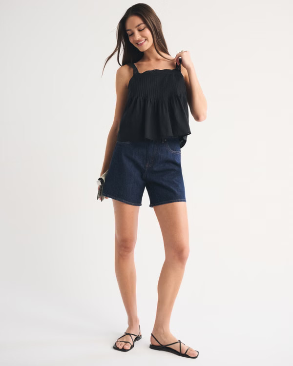 Pintuck Easy Squareneck Tank | Abercrombie & Fitch (US)