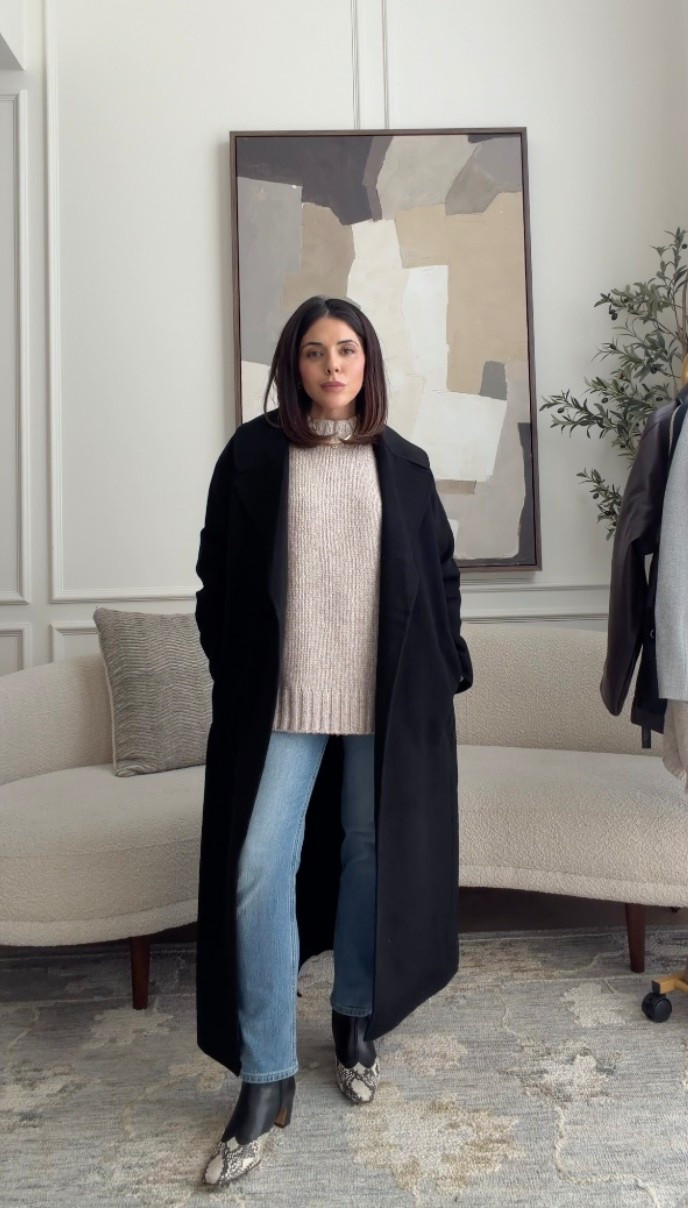 Coat - small petite
Sweater - XS
Jeans - size 25 petite 

#LTKworkwear #LTKcanada #LTKjeans