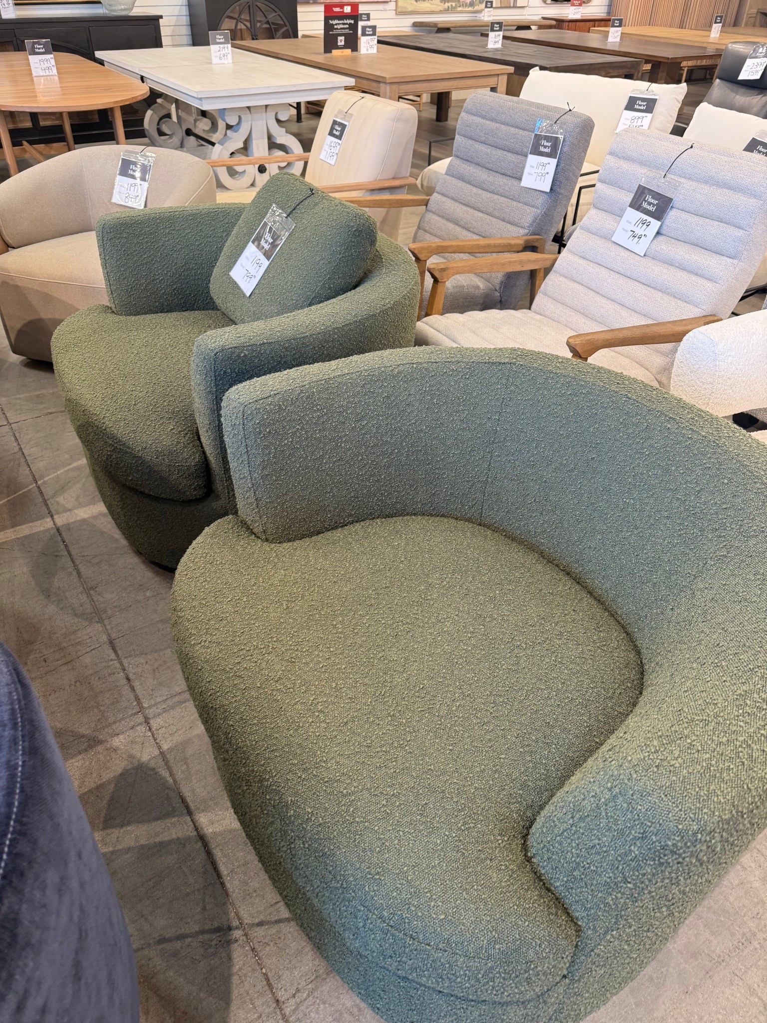 Urban Barns Harriet Armchair - Amelie Forest. This accent chair goes perfectly with my last post of the Nixon sofa! I wanted a full on free couch but my husband didn’t like it haha so this green accent chair is a great compromise. A love a pop of color to give some personality to the home. This accent chair has the classic boucle material. WITH or WITHOUT the back pillow it looks great either way. 

#LTKfamily #LTKhome #LTKsale