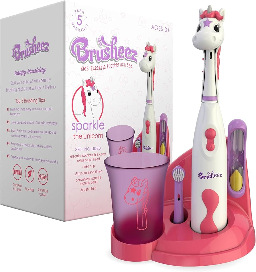 Brusheez Kids’ Electric Toothbrush Set - Safe & Effective for Ages 3+ - Parent Tested & Approve... | Amazon (US)