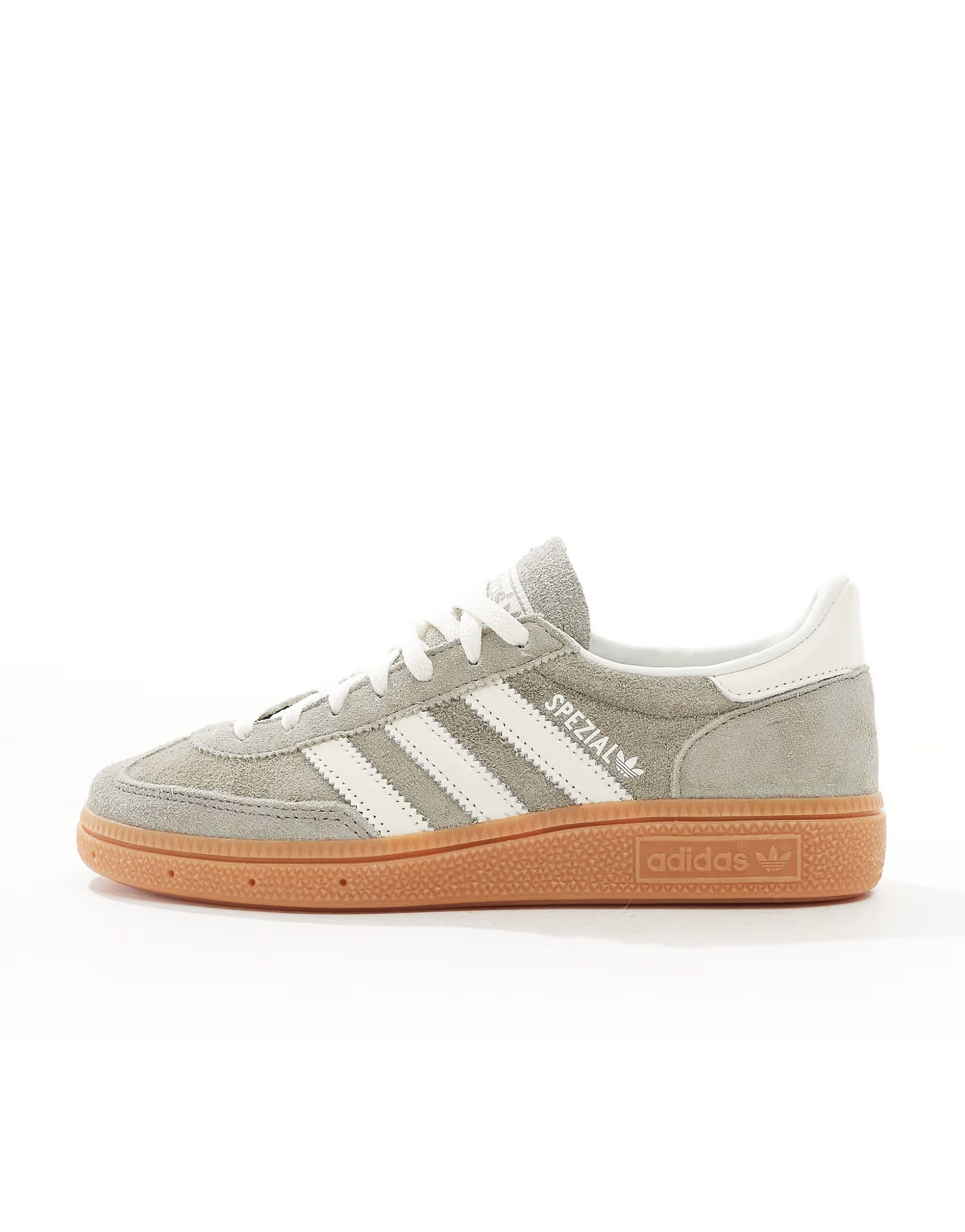 adidas Originals Handball Spezial trainers in grey and white with gum sole | ASOS (Global)