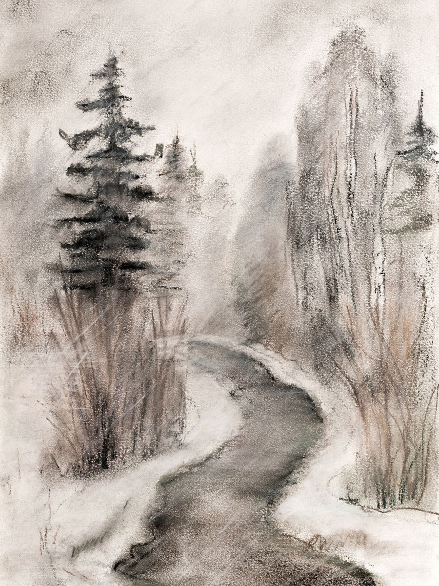 Snowy Stream | Collection Prints