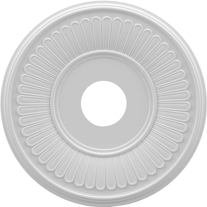 Ekena Millwork CMP16BE Berkshire Thermoformed PVC Ceiling Medallion (Fits Canopies up to 7"), 16"... | Amazon (US)