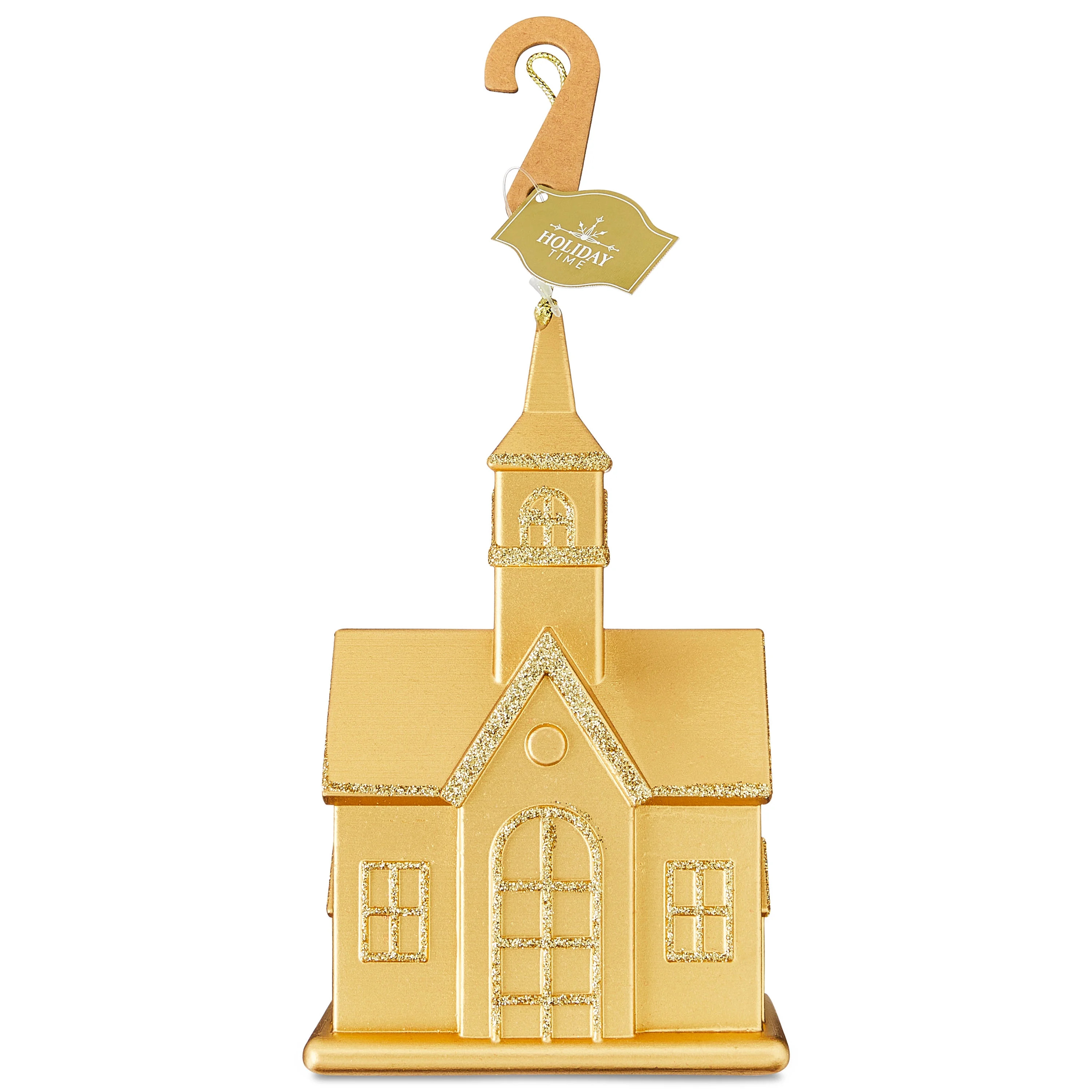 Gold Church Christmas Ornament, 6", by Holiday Time | Walmart (US)