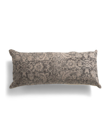 12x27 Floral Block Print Uma Oversized Lumbar Pillow | TJ Maxx
