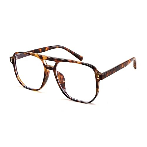 FEISEDY Blue Light Blocking Glasses Fake Nerd Clear Square Computer Lightweight Pilot Glasses Fra... | Amazon (US)