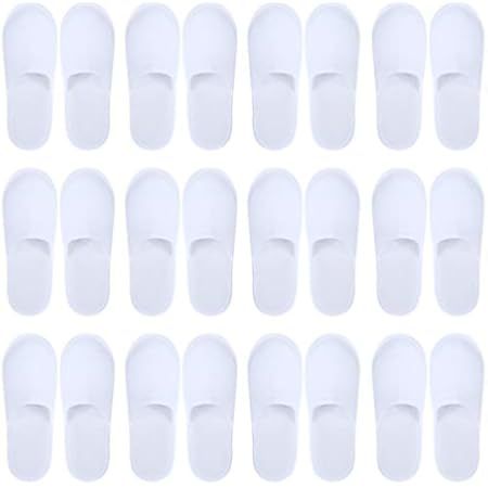 24 Pairs Spa Slippers, Haploon Cotton Velvet Closed Toe Slippers Disposable Spa Slippers Fit for US  | Amazon (US)