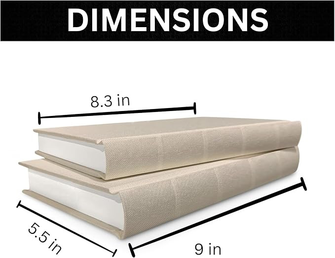 Textured Linen Home Decor Book (Brown with Textured Spine) | Amazon (US)