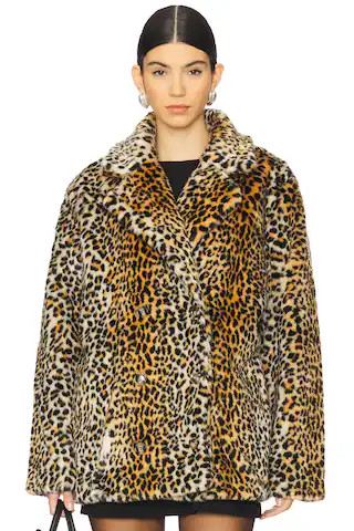 Bardot Vento Faux Fur Coat in Cheetah from Revolve.com | Revolve Clothing (Global)