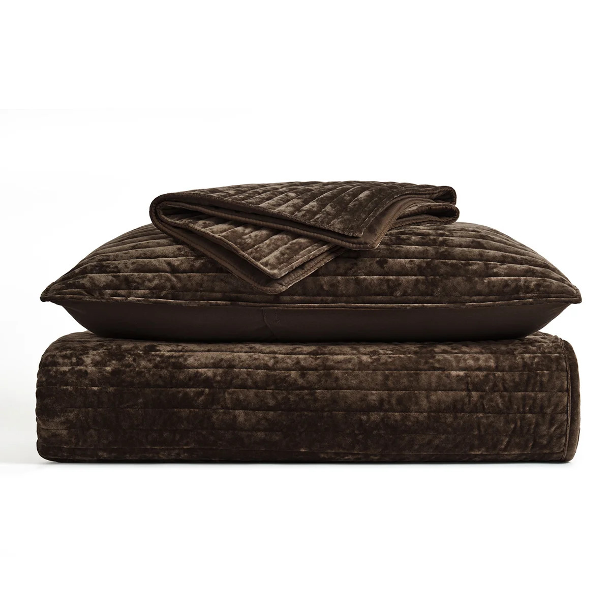 Luxe Velvet Channel Quilt Set | Wayfair North America
