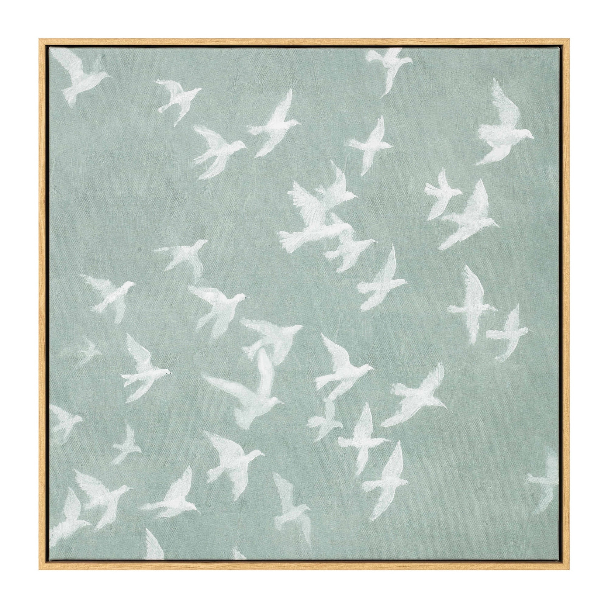 My Texas House Birds in Flight Grn 20" x 20" Coastal Framed Wall Art | Walmart (US)