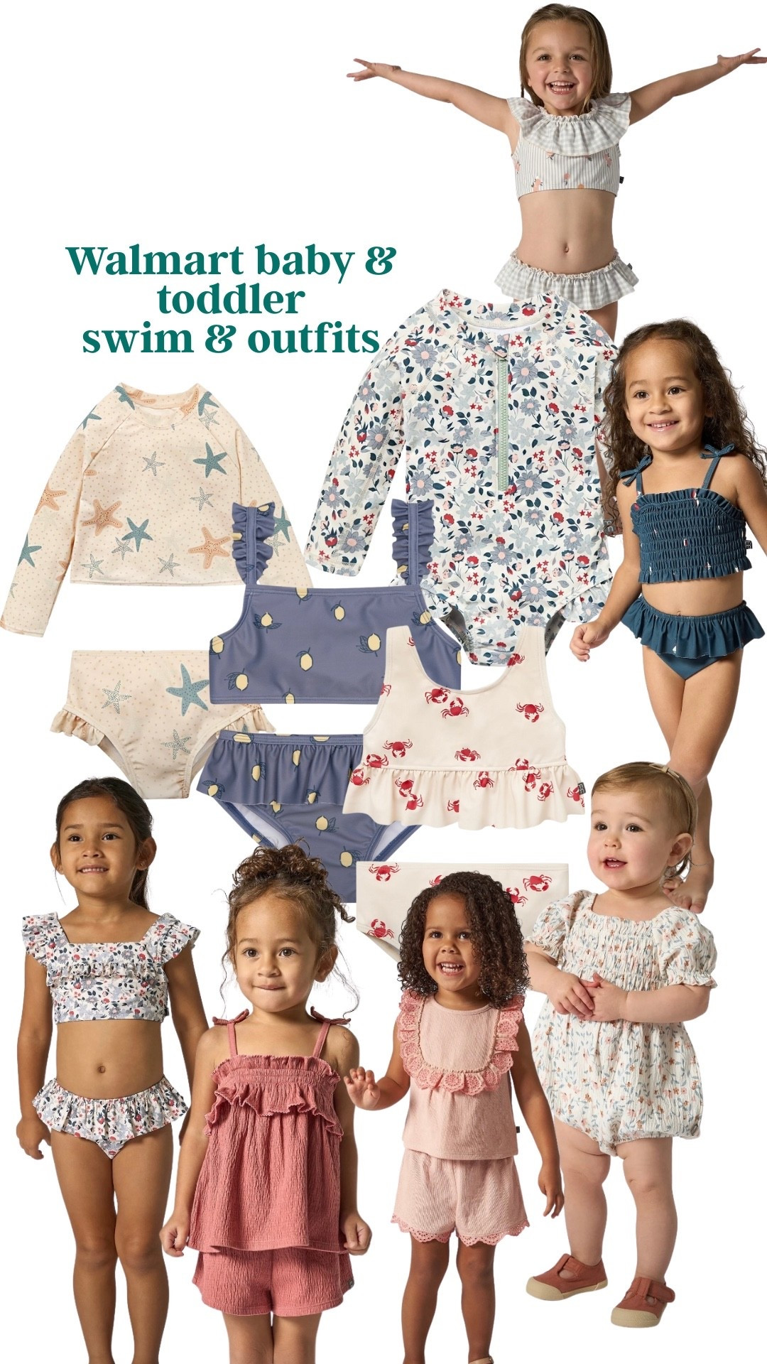 Baby and toddler Walmart finds clothes and swimwear swimsuits 