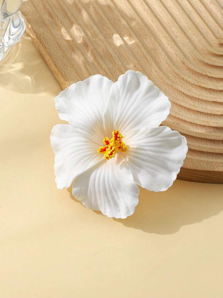 1pc Little Girl's Elegant And Sweet Hibiscus Flower Hair Clip, Suitable For Holiday And Daily Wea... | SHEIN