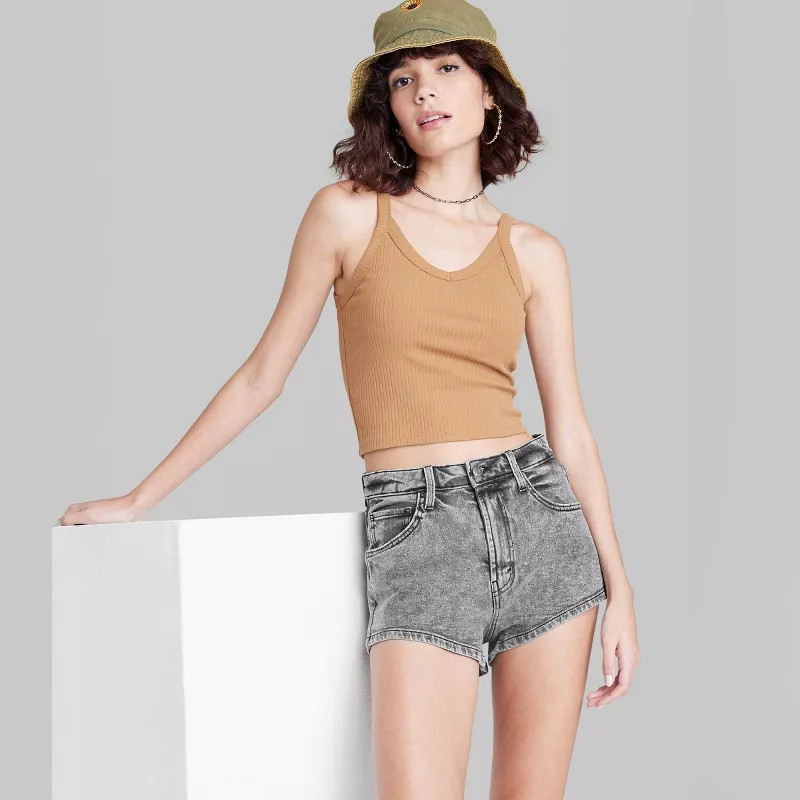 Women's High-Rise Cheeky Jean Shorts - Wild Fable™ | Target