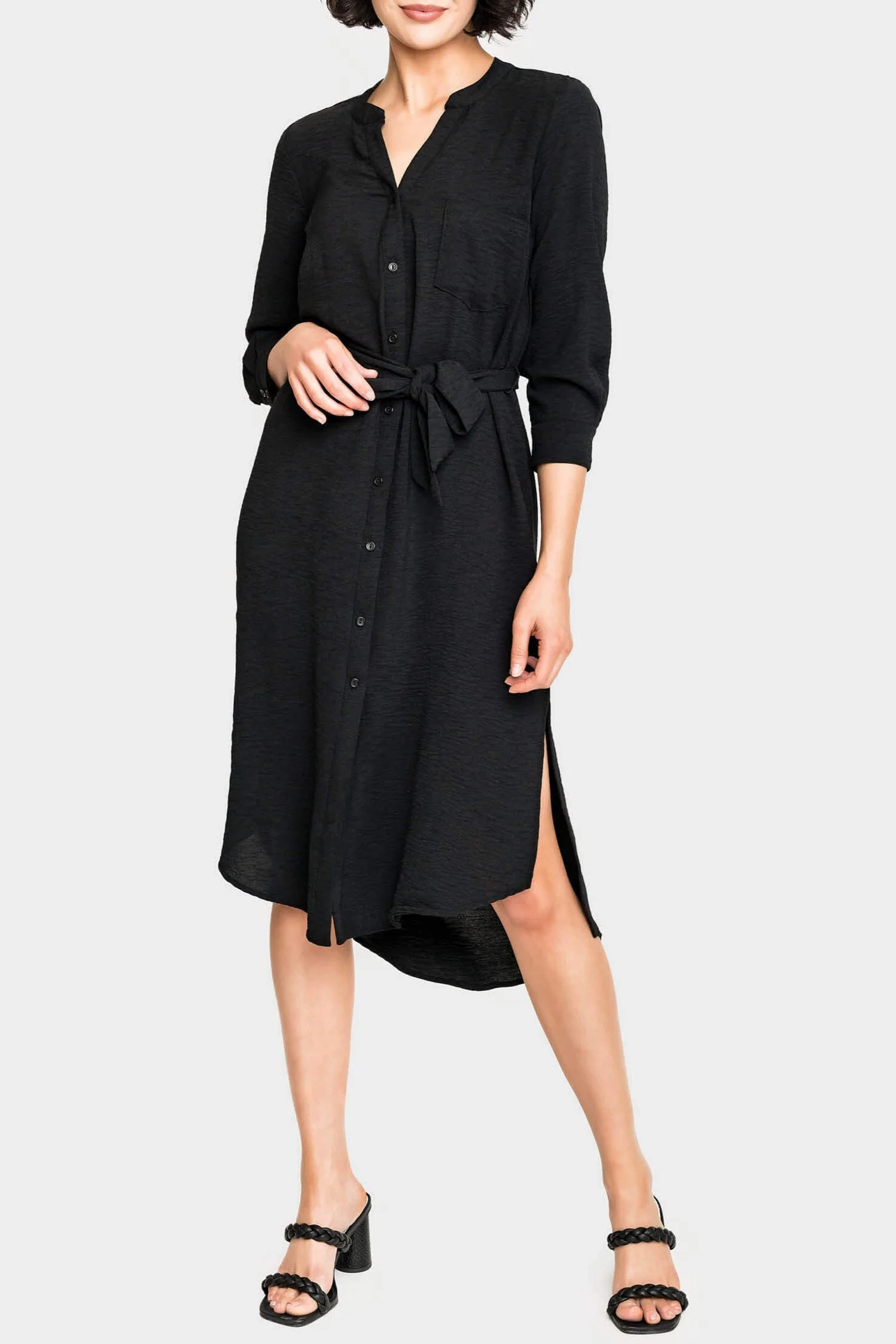Belted Midi Shirtdress | Gibsonlook