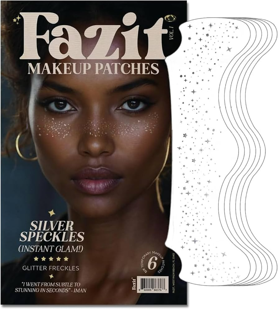 Fazit Silver Speckles - Glitter Freckle Makeup Patches - Shimmering Faux Freckles & Body Glitter ... | Amazon (US)