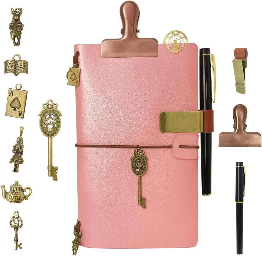 Handmade Travel Notebook Passport Holder \u2013 Vegan Leather Refillable Traveler\u2019s Journal ... | Amazon (US)