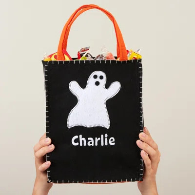 Ghost Embroidered Felt Trick Or Treat Bag | Wayfair Professional