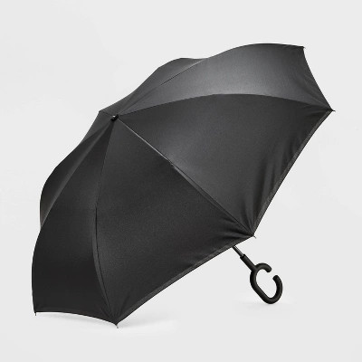 ShedRain UnbelievaBrella Reverse Opening Stick Umbrella - Black | Target