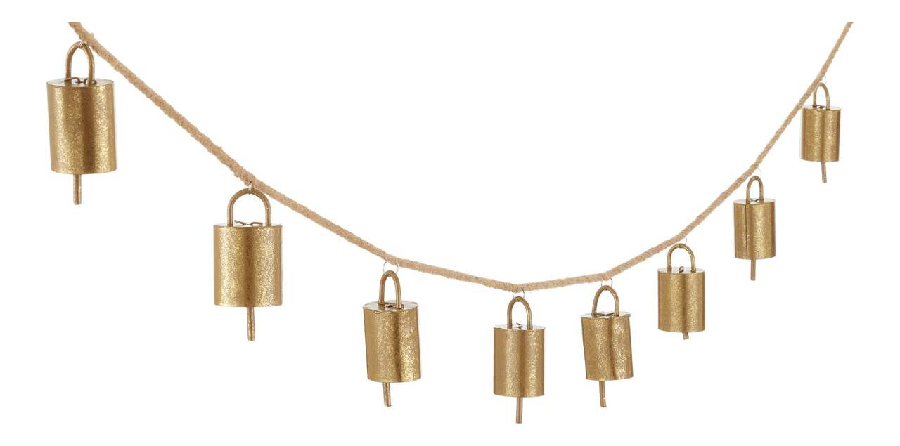 CANVAS The Night Before Christmas Trend Collection Gold Bell Garland, 6-ft | Canadian Tire