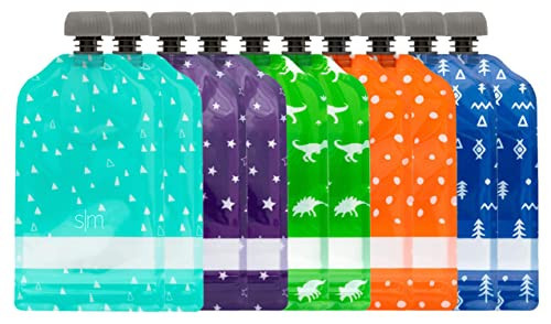Simple Modern Reusable Baby Food Pouches for Toddlers | BPA Free Plastic, Food Safe, Freezer Safe | Refillable for Applesauce Yogurt & Puree Squeeze Pouch | 10 pack | 5oz | Assorted | Amazon (US)