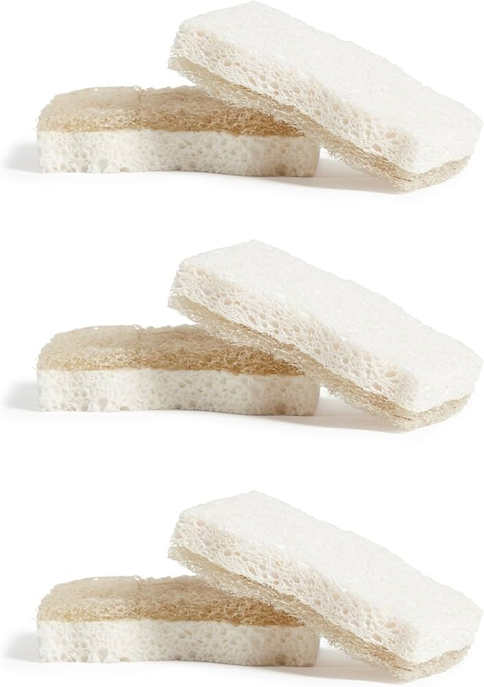 Grove Co. Sponges, Natural Coconut Scrubber Kitchen Sponge, Dual-Sided, Non-Scratch, Super Absorb... | Amazon (US)