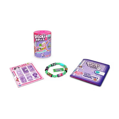 Sticki Rolls Gravity Feed Sticki Band Capsule - 24pc: Craft Activity Kit, Plastic Material, Includes Stickers | Target