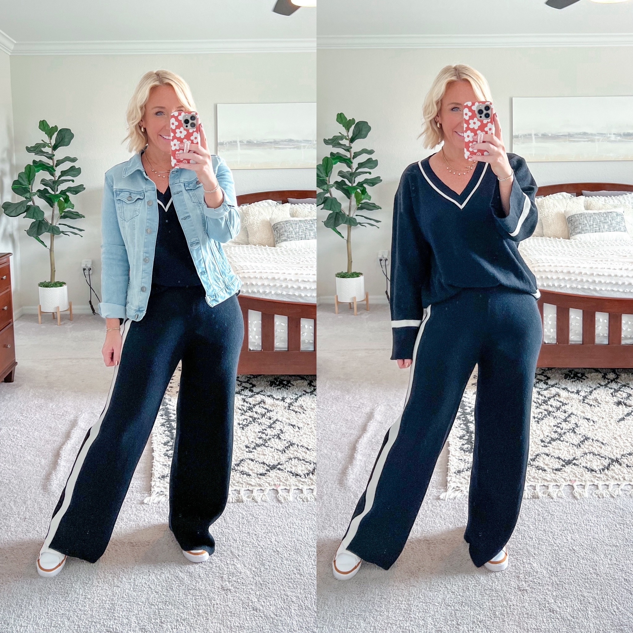 My ootd:
• two-piece sweater lounge set - size medium.
• jeans jacket - size small. $24.98.
• sneakers - tts. (Linking two options, mine are the Nike pair, but I wanted to link the new Walmart sneakers that would look cute with this too!)

#LTKfindsunder50 #LTKstyletip #LTKSeasonal