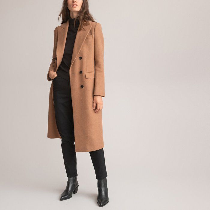 Recycled Wool Mix Coat, Made in Europe | La Redoute (UK)