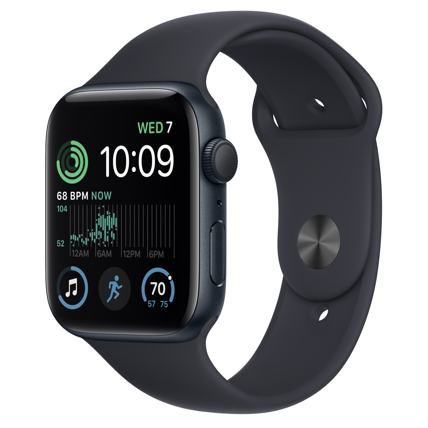 Apple Watch Series SE GPS 44mm Midnight Aluminum with Midnight Sport Band A2723 | StockX