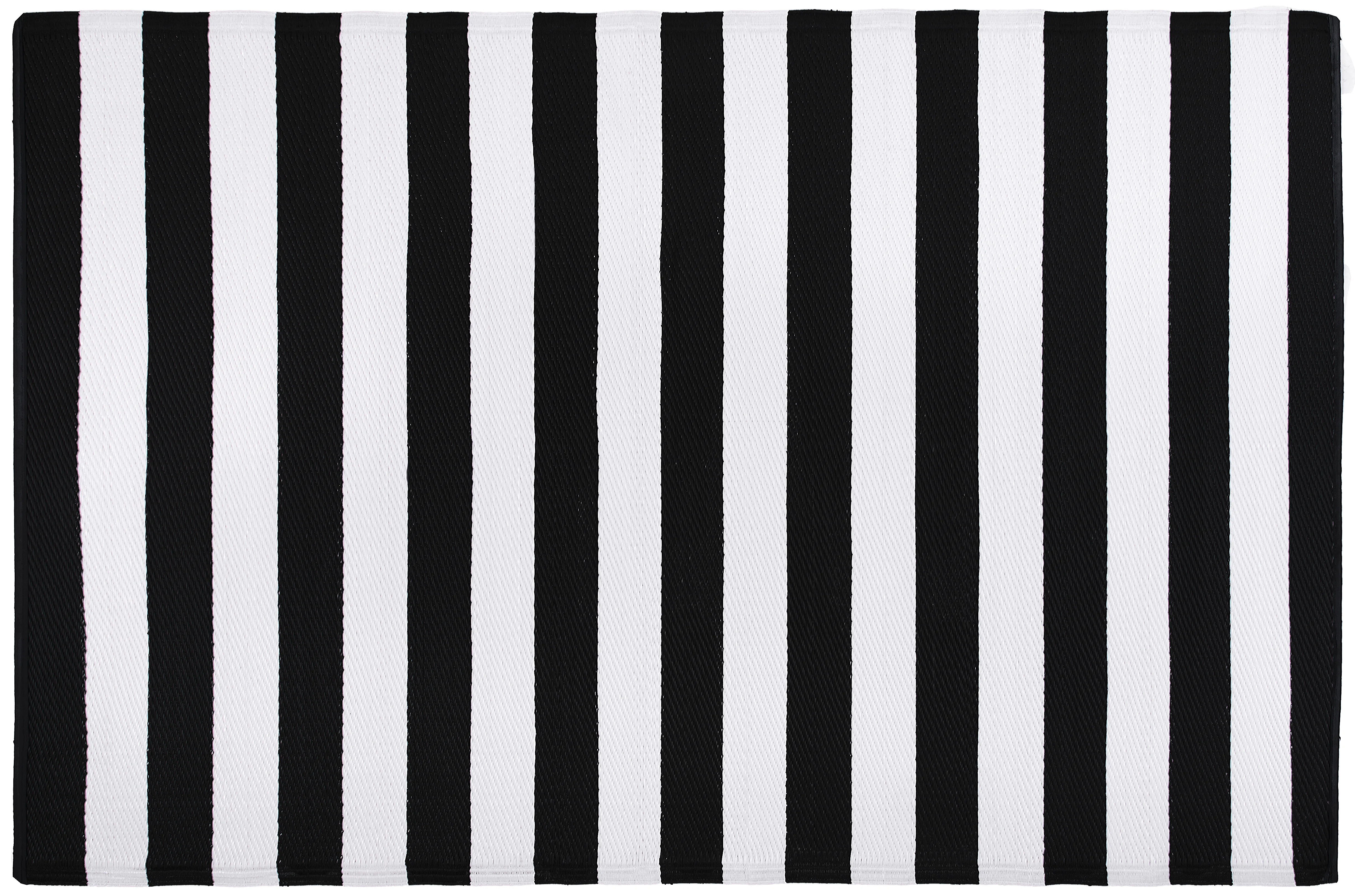 Breakwater Bay Outdoor Rug Recycled Plastic Straw Waterproof Patio - Mayur Black & White & Review... | Wayfair North America