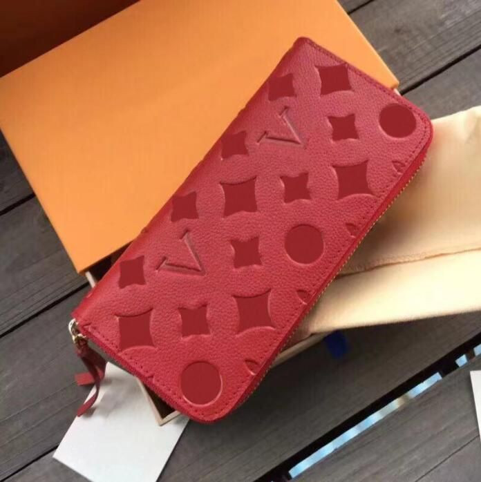 2022 Fashion flowers designer zipper wallets luxurys Men Women leather bags High Quality Classic ... | DHGate