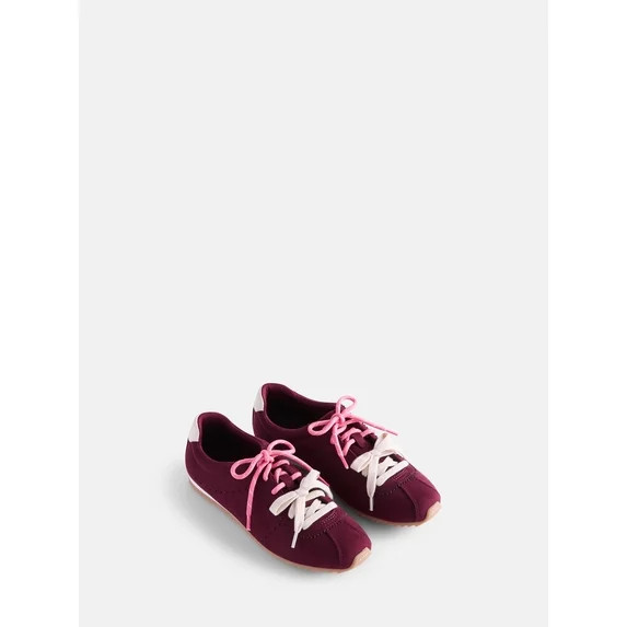Weekend Academy Girls Low Profile Double Lace Fashion Sneakers | Walmart (US)