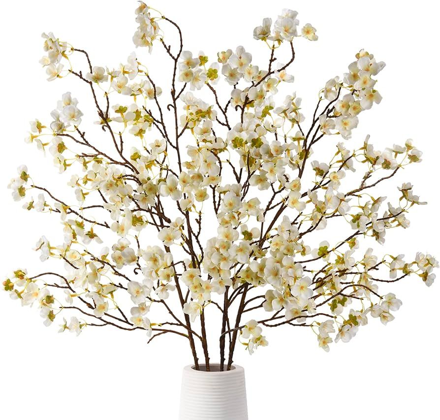 Hoppwodd Cherry Blossom Branches, Faux Cherry Blossom Flowers, Artificial Plum Branches Real Touc... | Amazon (US)