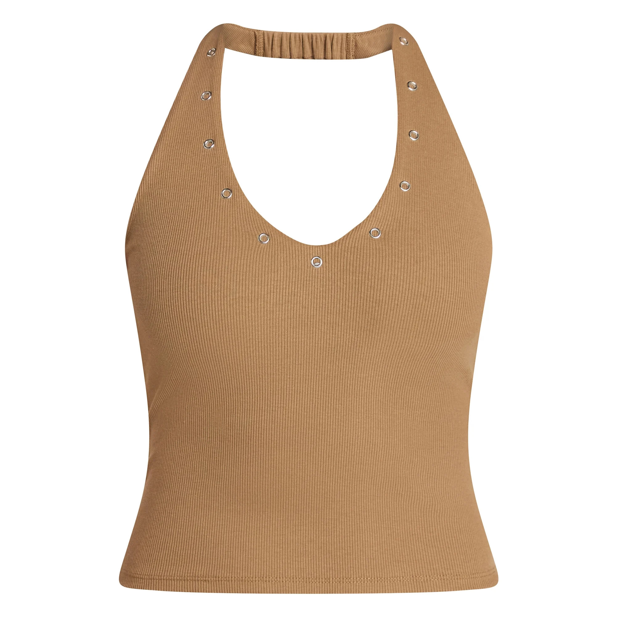 No Boundaries Grommet Halter Top, Women's XXS-XXL - Walmart.com | Walmart (US)