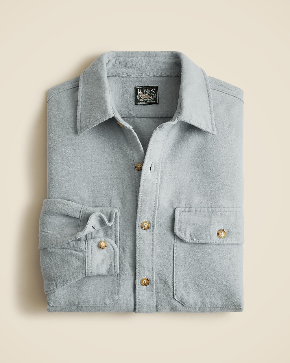 Heavyweight chamois workshirt in Japanese cotton | J. Crew US