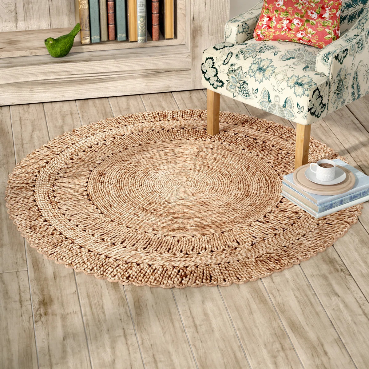 Wilmslow Natural Fiber Hand Woven Jute Solid Color Rug | Wayfair North America