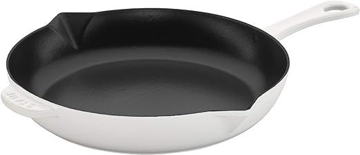 Staub Cast Iron 10-inch Fry Pan - White, Made in France | Amazon (US)