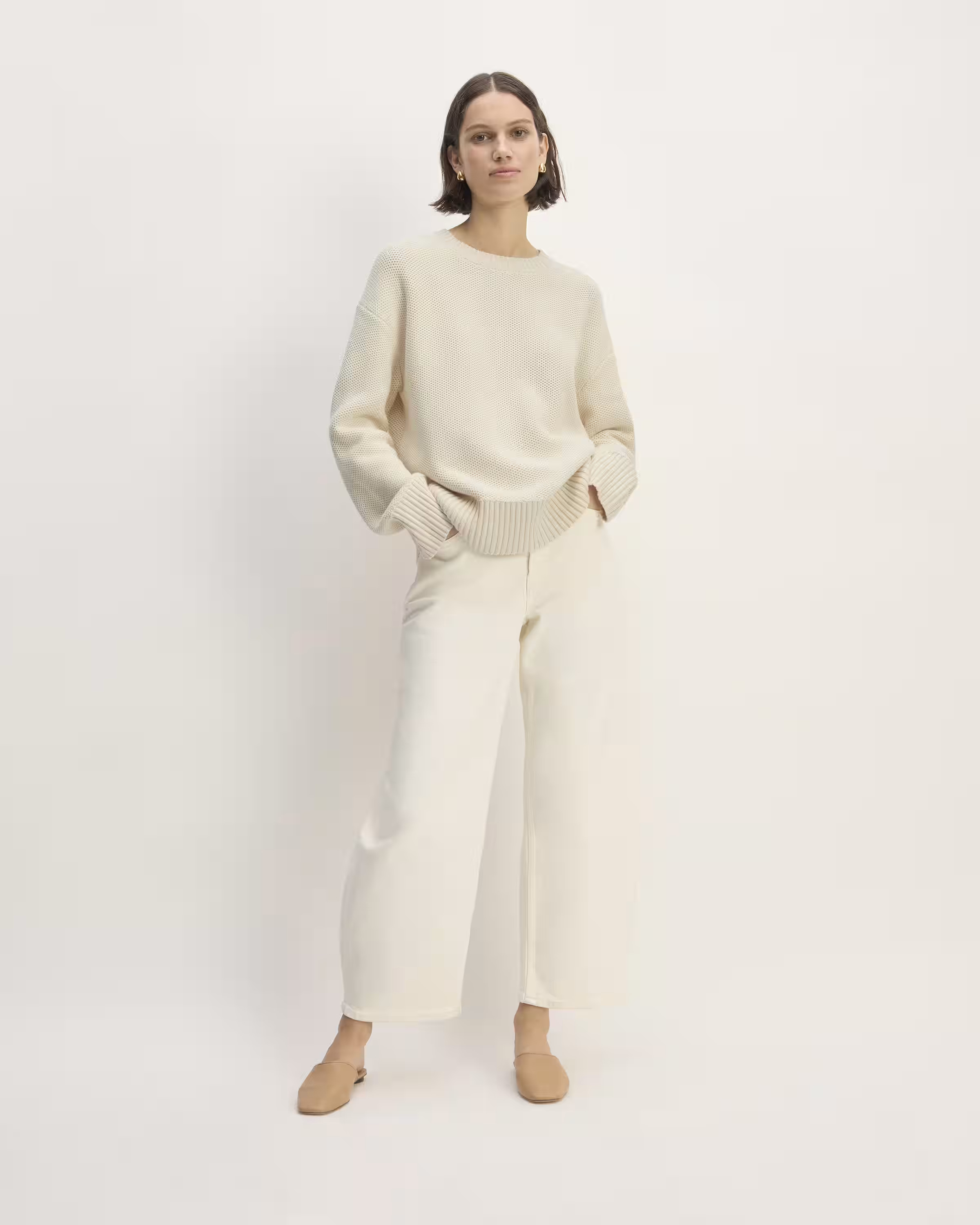 The Cotton Honeycomb Square Crew | Everlane