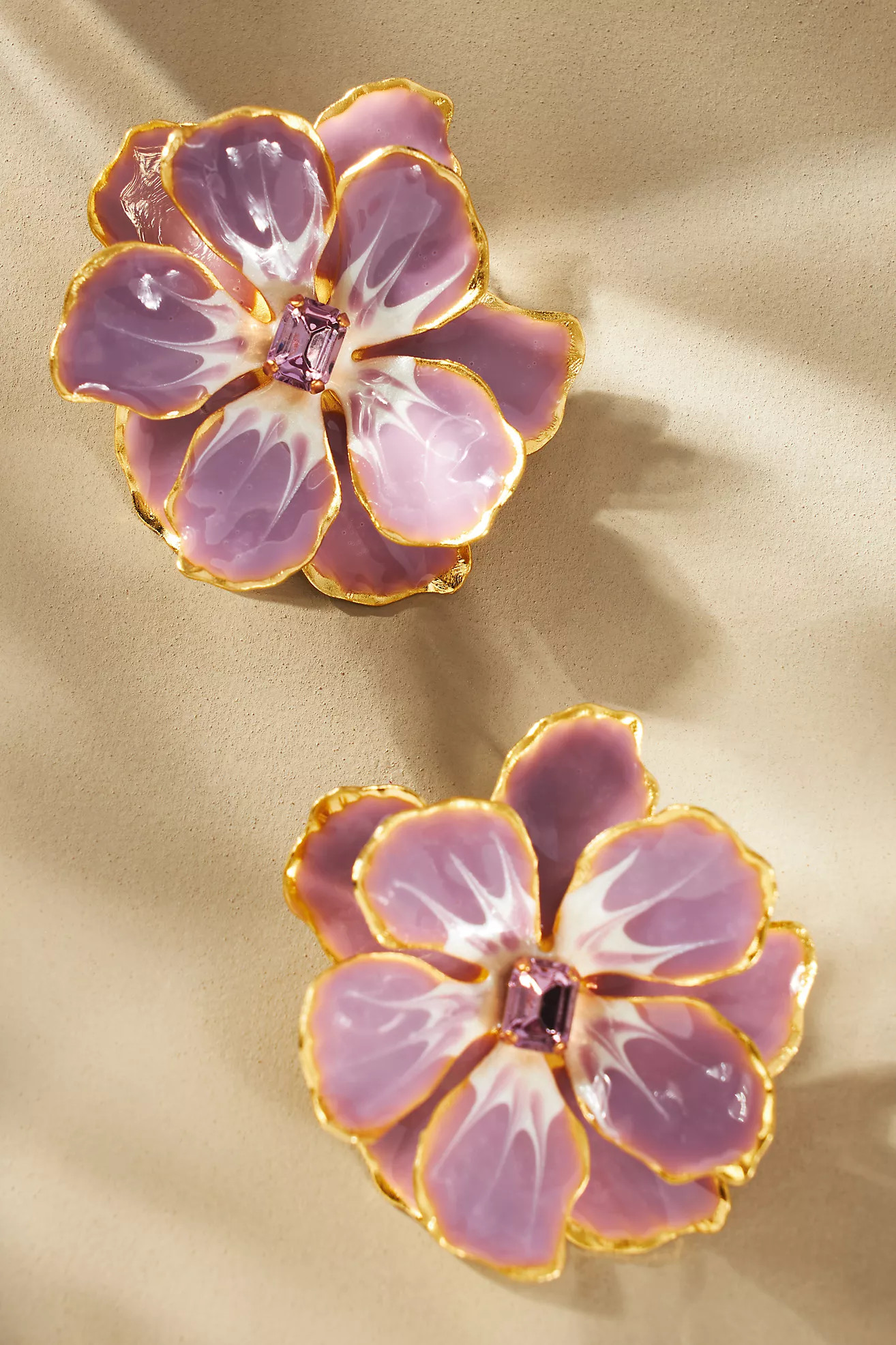 The Pink Reef Hand-Painted Earrings | Anthropologie (US)