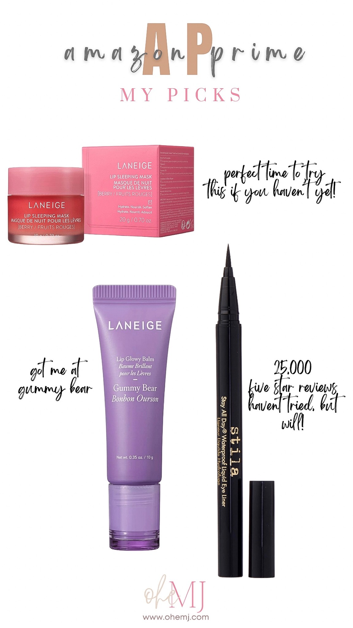 Amazon Prime Sale
Beauty picks!
-Laniege balm
-Stila eyeliner



#LTKunder50 #LTKbeauty #LTKsalealert
