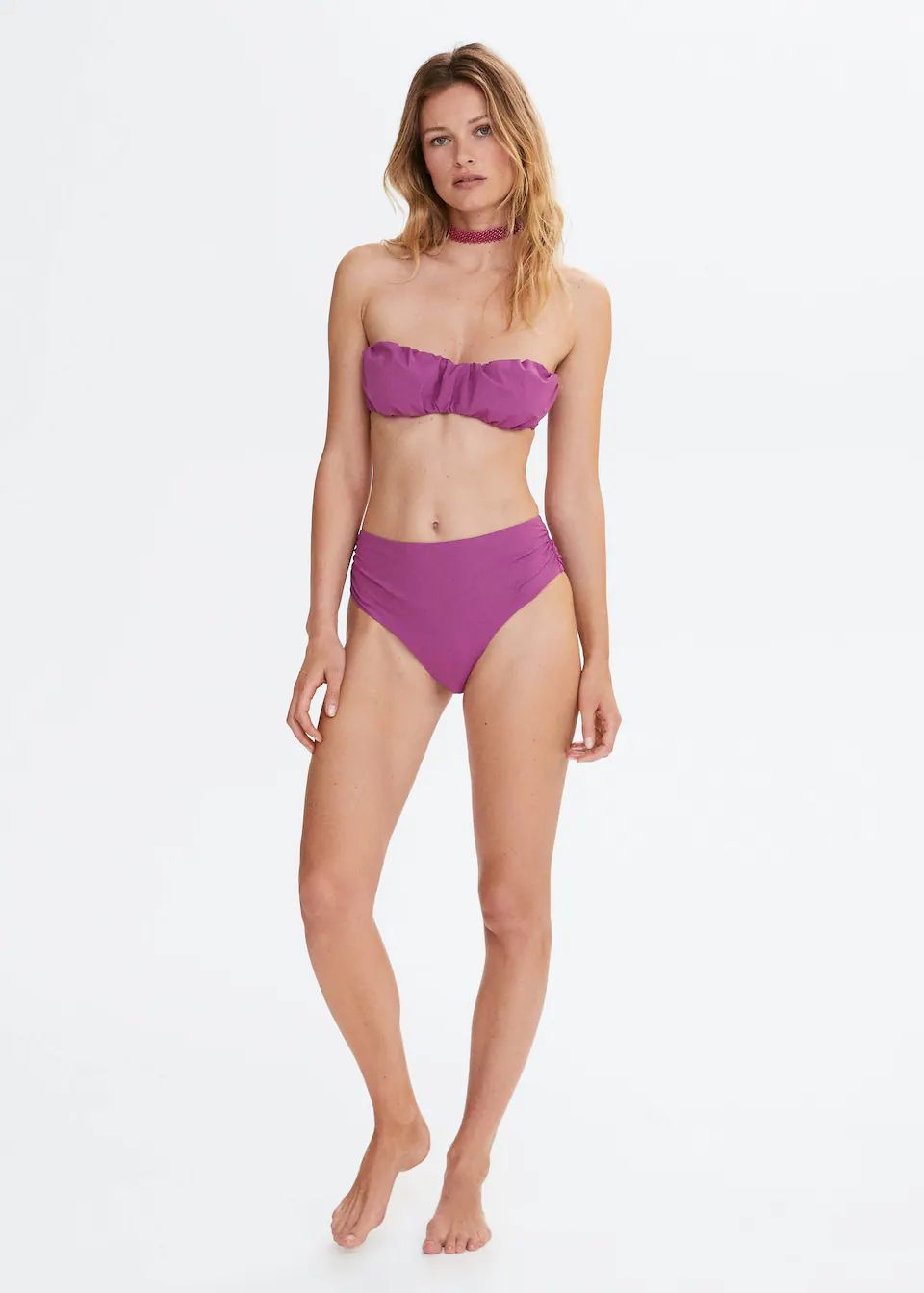 Draped bikini top | MANGO (US)