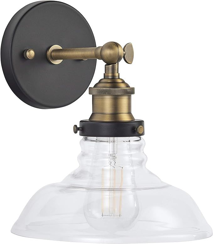 Lucera LED Industrial Wall Sconce - Antique Brass Light Fixture - Linea di Liara LL-WL431-AB | Amazon (US)